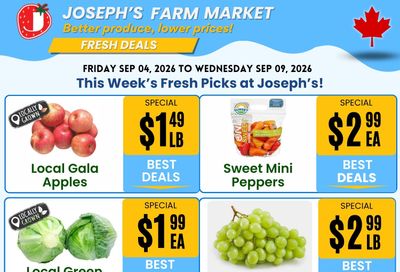 Joseph's Farm Market Flyer September 4 to 9