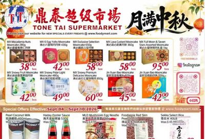 Tone Tai Supermarket Flyer September 4 to 10