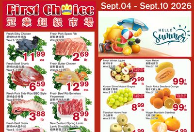 First Choice Supermarket Flyer September 4 to 10