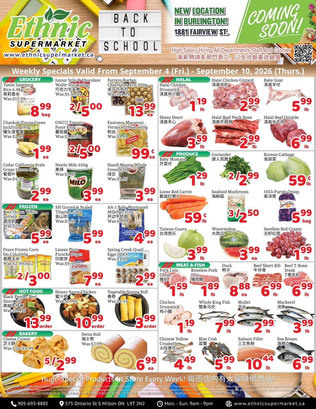 Ethnic Supermarket (Milton) Flyer September 4 to 10