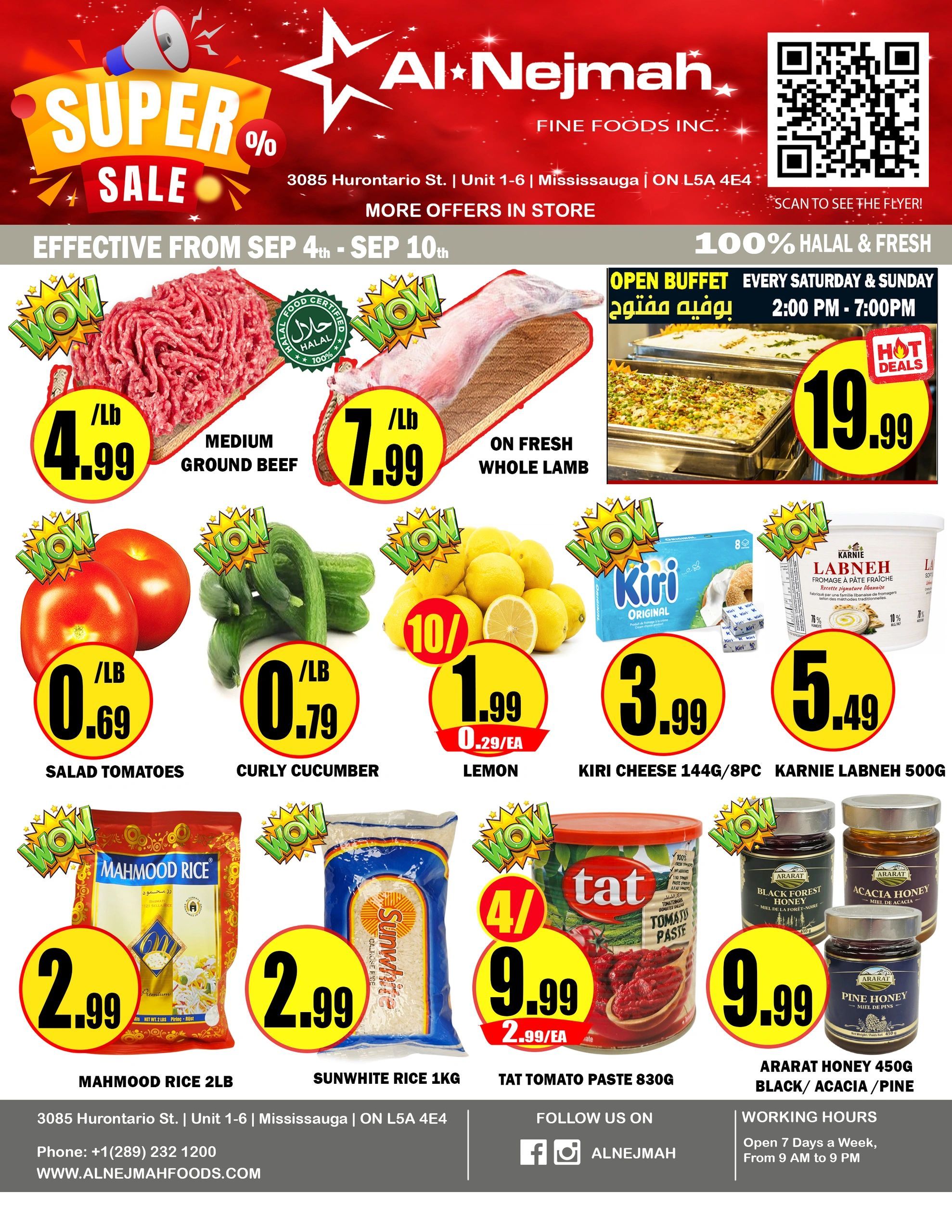 Alnejmah Fine Foods Inc. Flyer September 4 to 10
