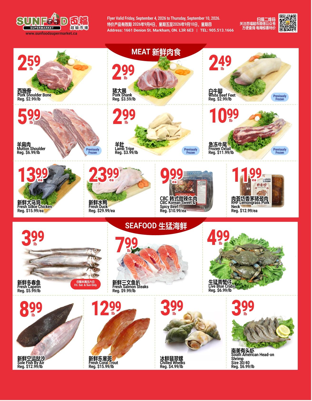 Sunfood Supermarket Flyer September 4 to 10