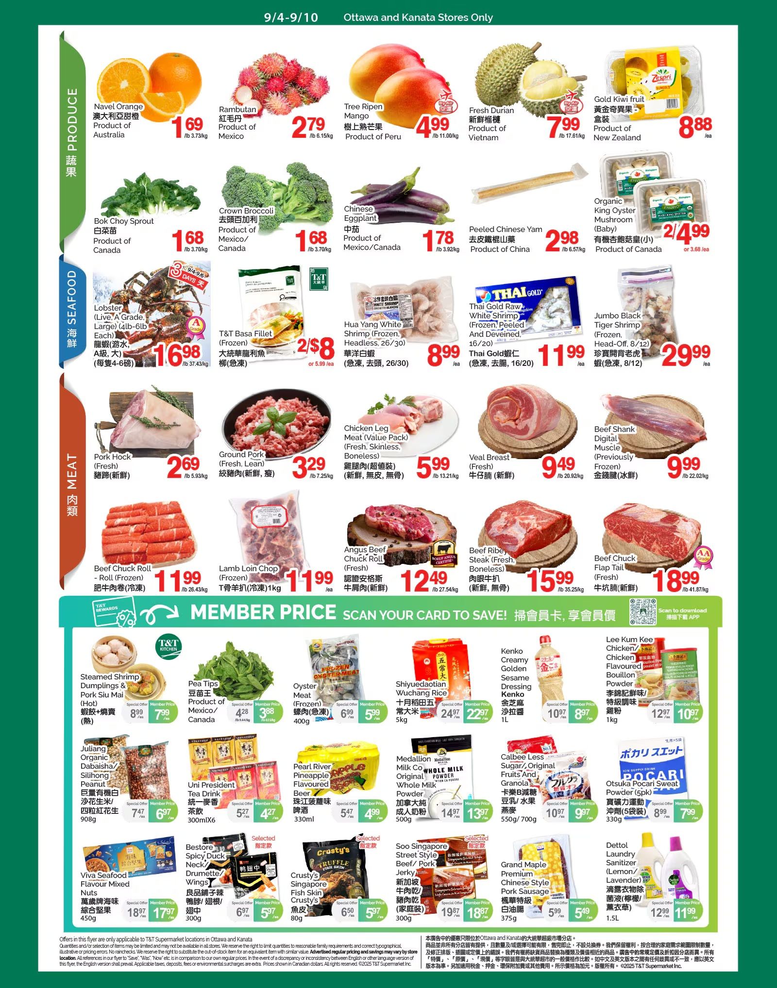 T&T Supermarket (Ottawa & Kanata) Flyer September 4 to 10