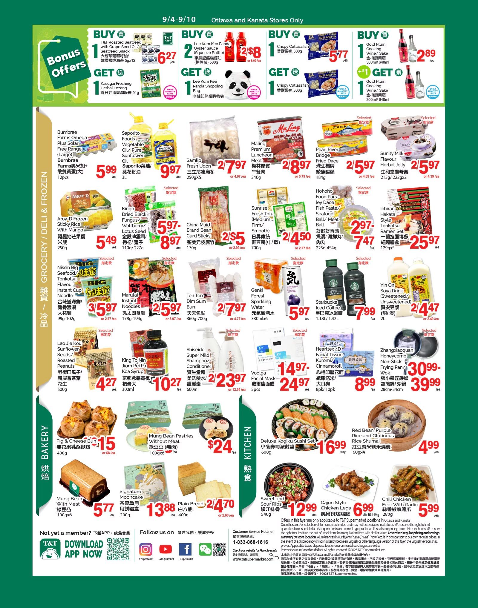 T&T Supermarket (Ottawa & Kanata) Flyer September 4 to 10