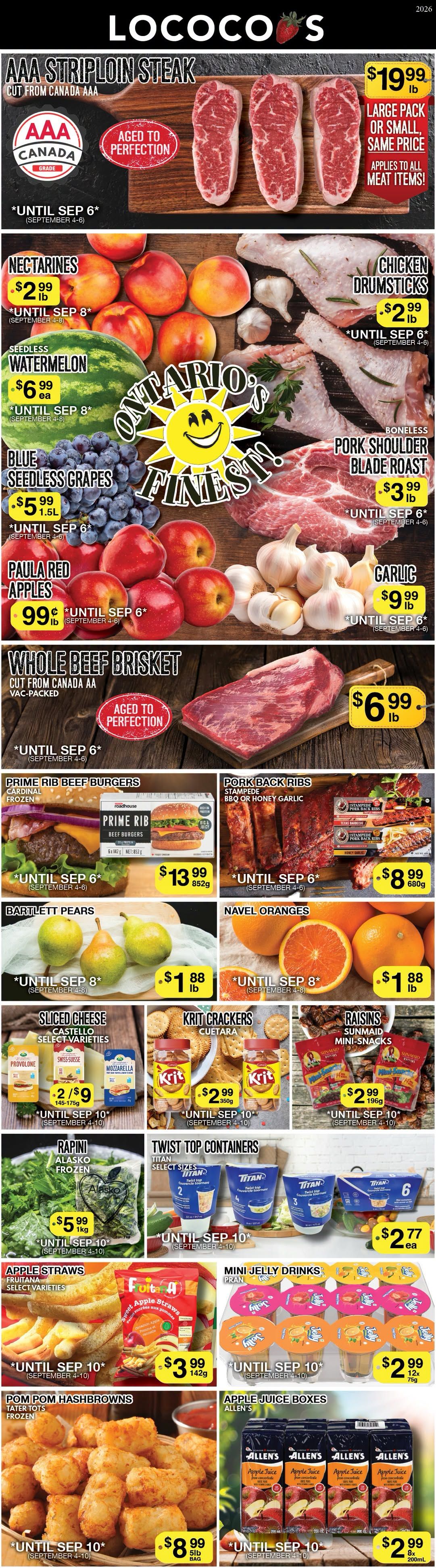 Lococo's Flyer September 4 to 10