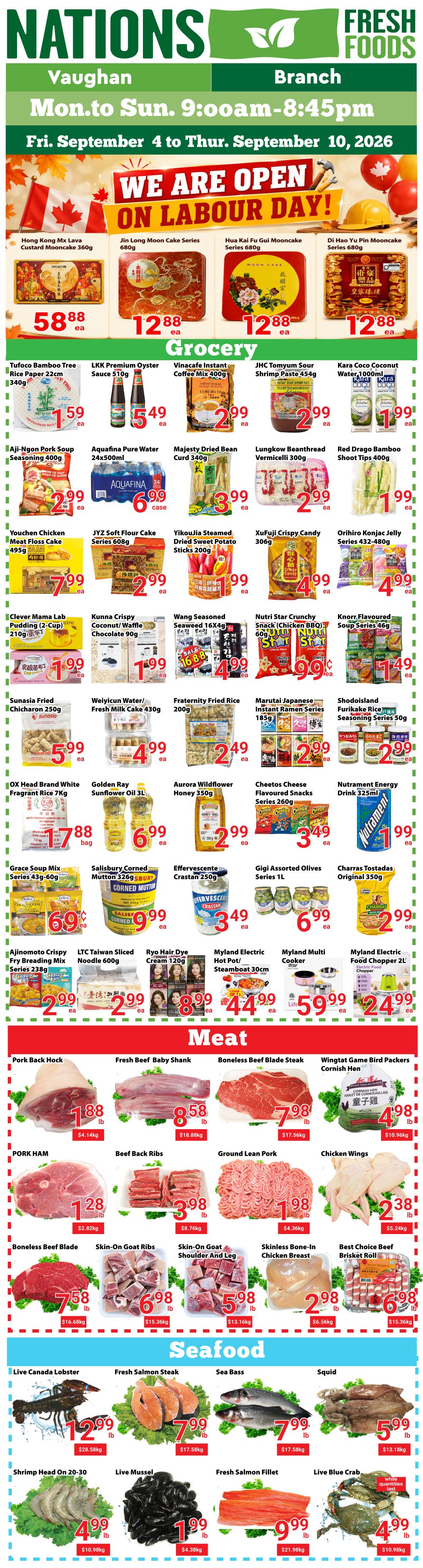 Nations Fresh Foods (Vaughan) Flyer September 4 to 10