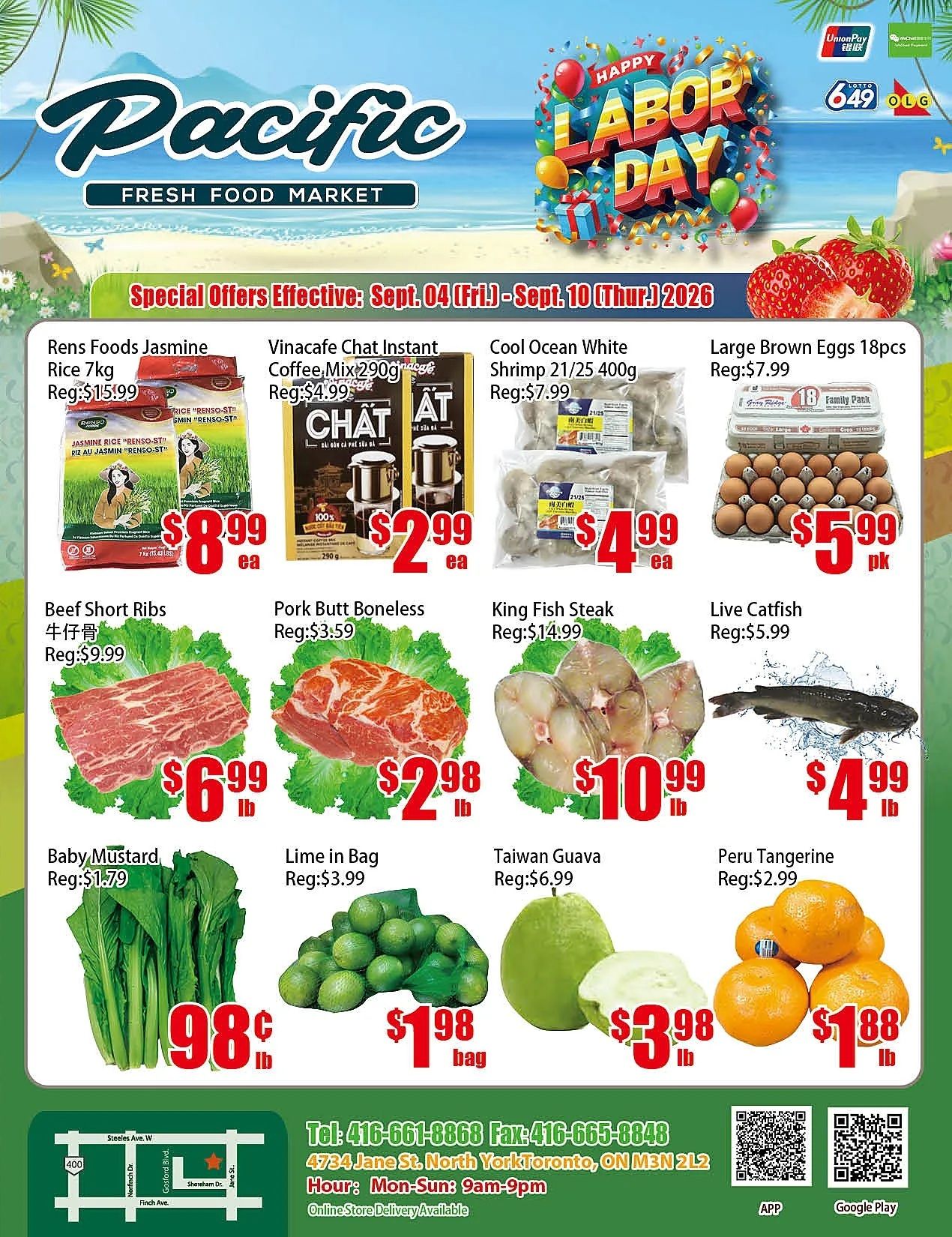 Pacific Fresh Food Market (North York) Flyer September 4 to 10