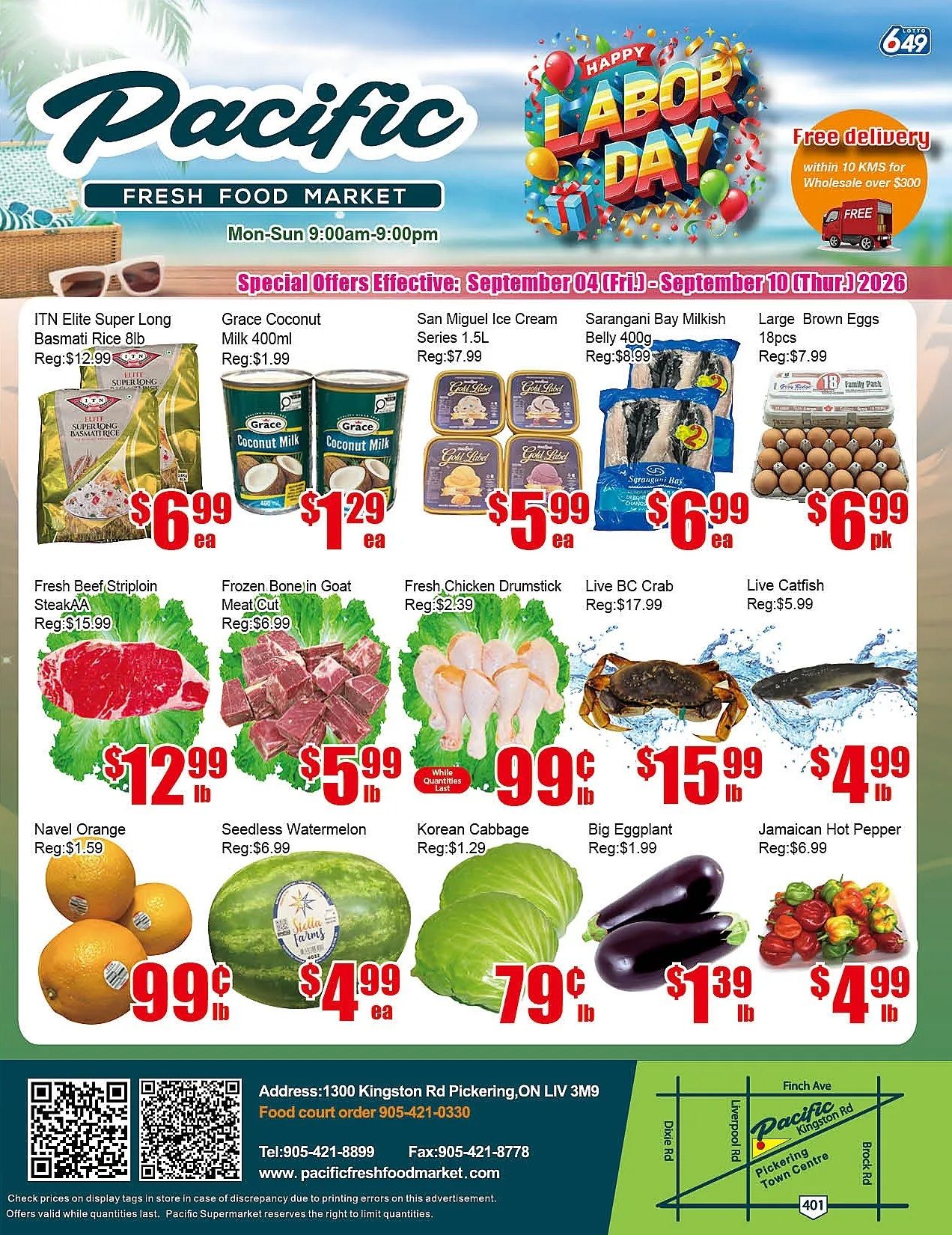 Pacific Fresh Food Market (Pickering) Flyer September 4 to 10