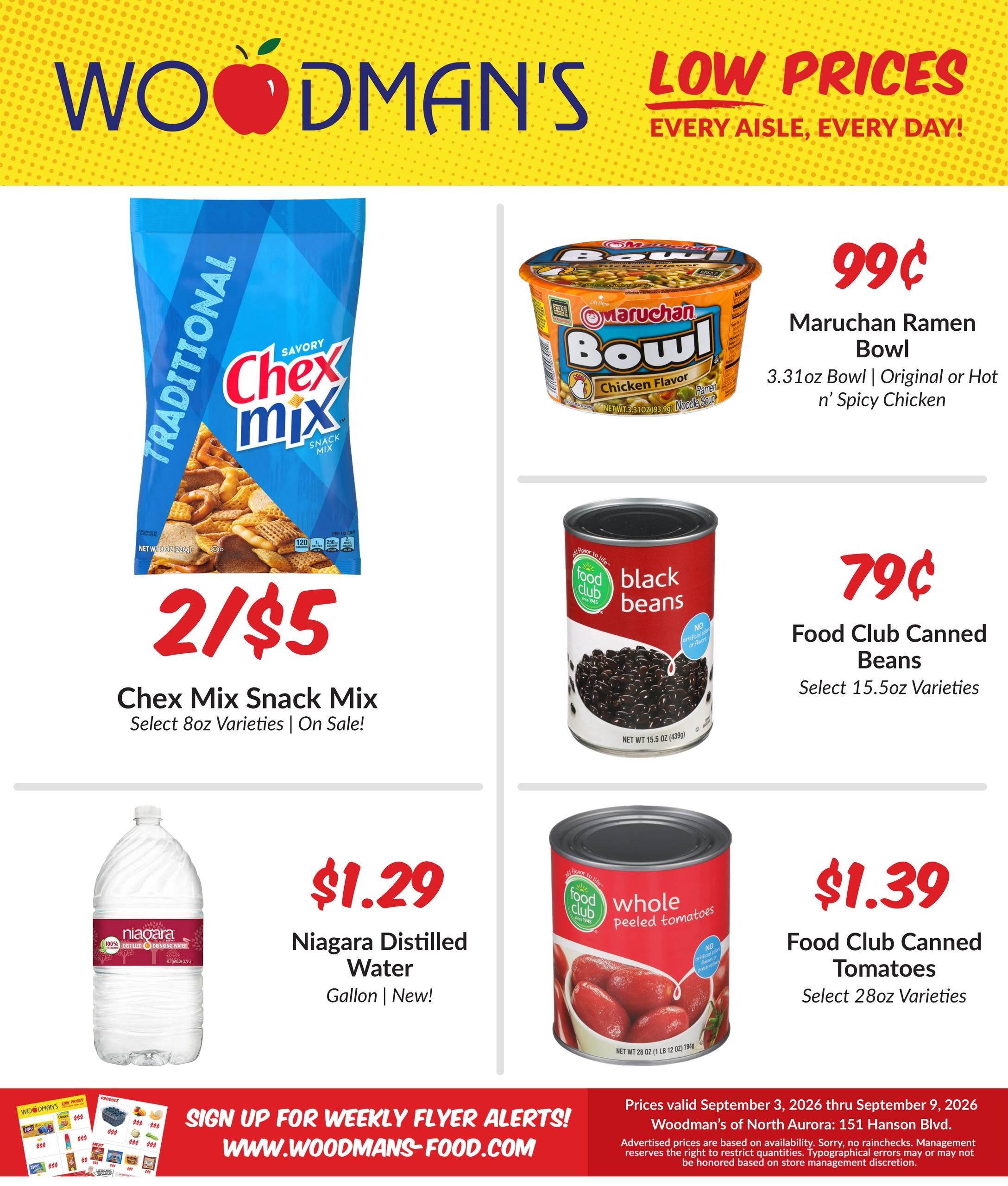 Woodman's Food Market (Aurora Area, IL) M1000 Weekly Weekly Ad September 3 - 9, 2026