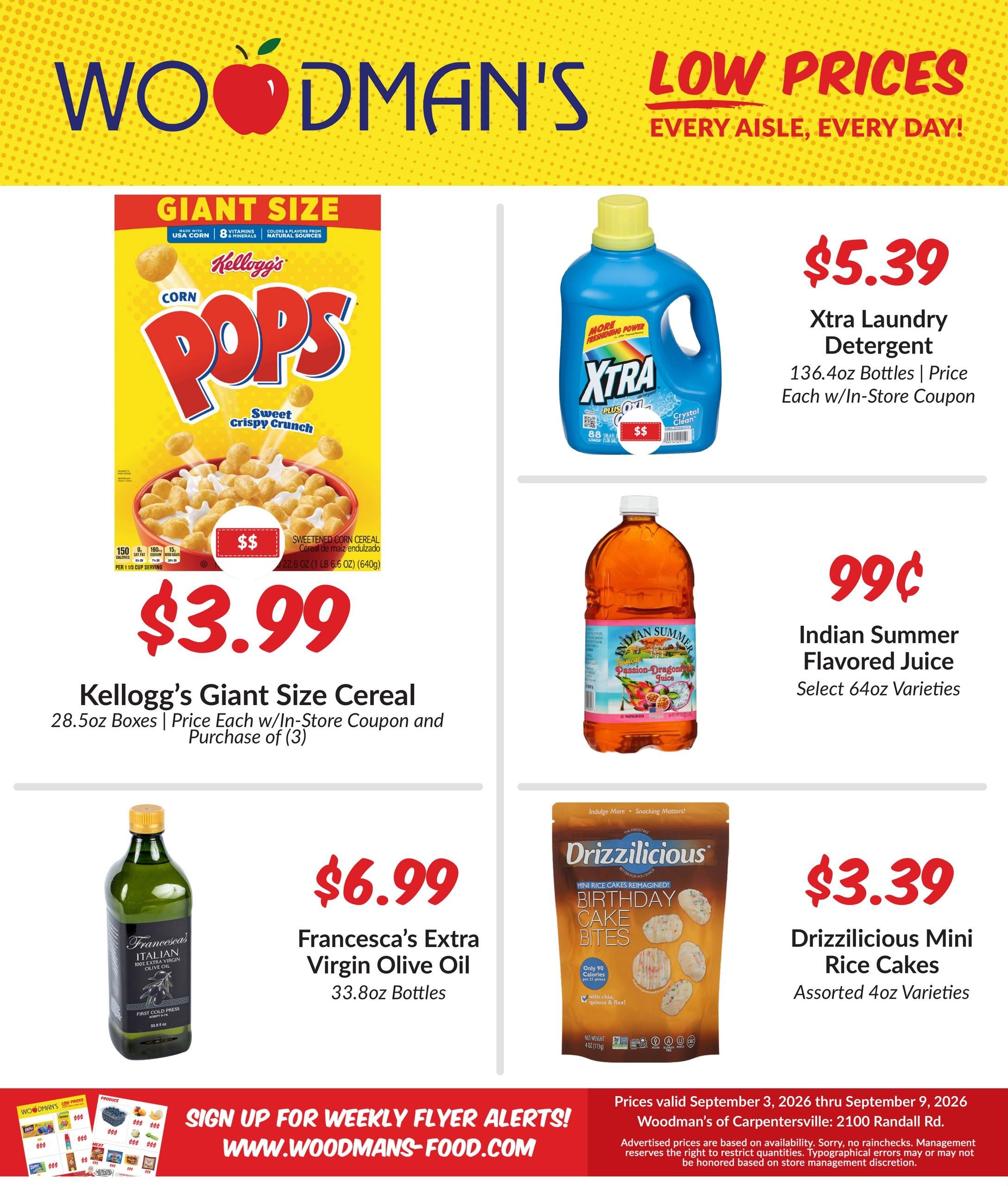 Woodman's Food Market (Elgin Area, IL) M1000 Weekly Weekly Ad September 3 - 9, 2026