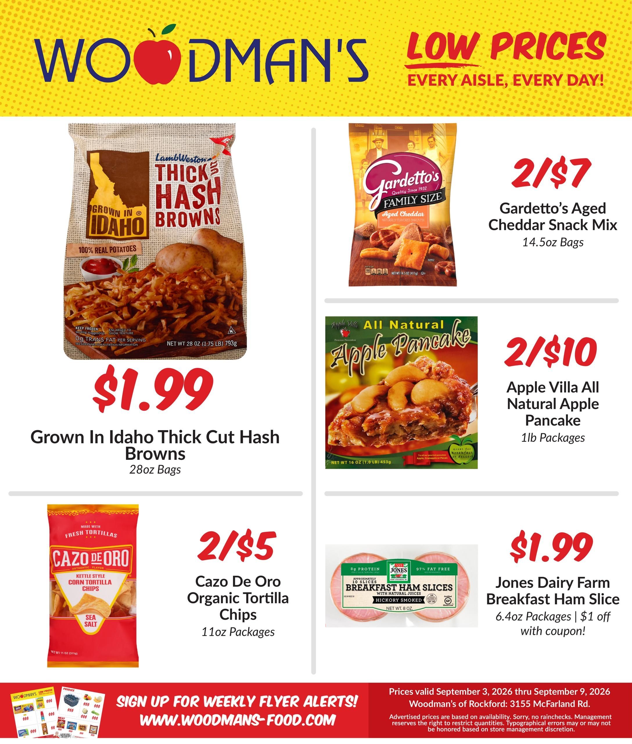 Woodman's Food Market (Rockford Area, IL) M1000 Weekly Weekly Ad September 3 - 9, 2026