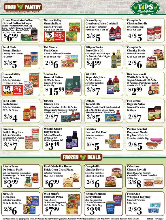 Tops Marketplace Weekly Ad September 4 - 10, 2026