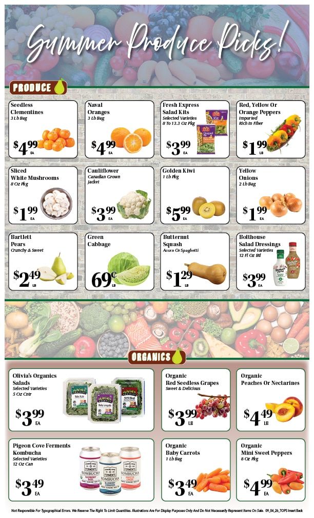 Tops Marketplace Weekly Ad September 4 - 10, 2026