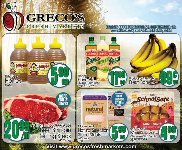 Greco's Fresh Market Flyer September 4 to 17