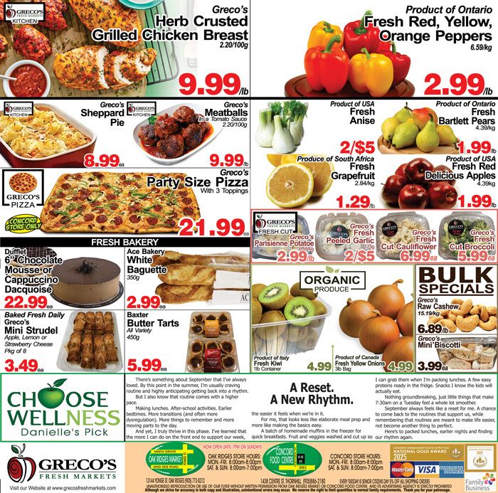 Greco's Fresh Market Flyer September 4 to 17