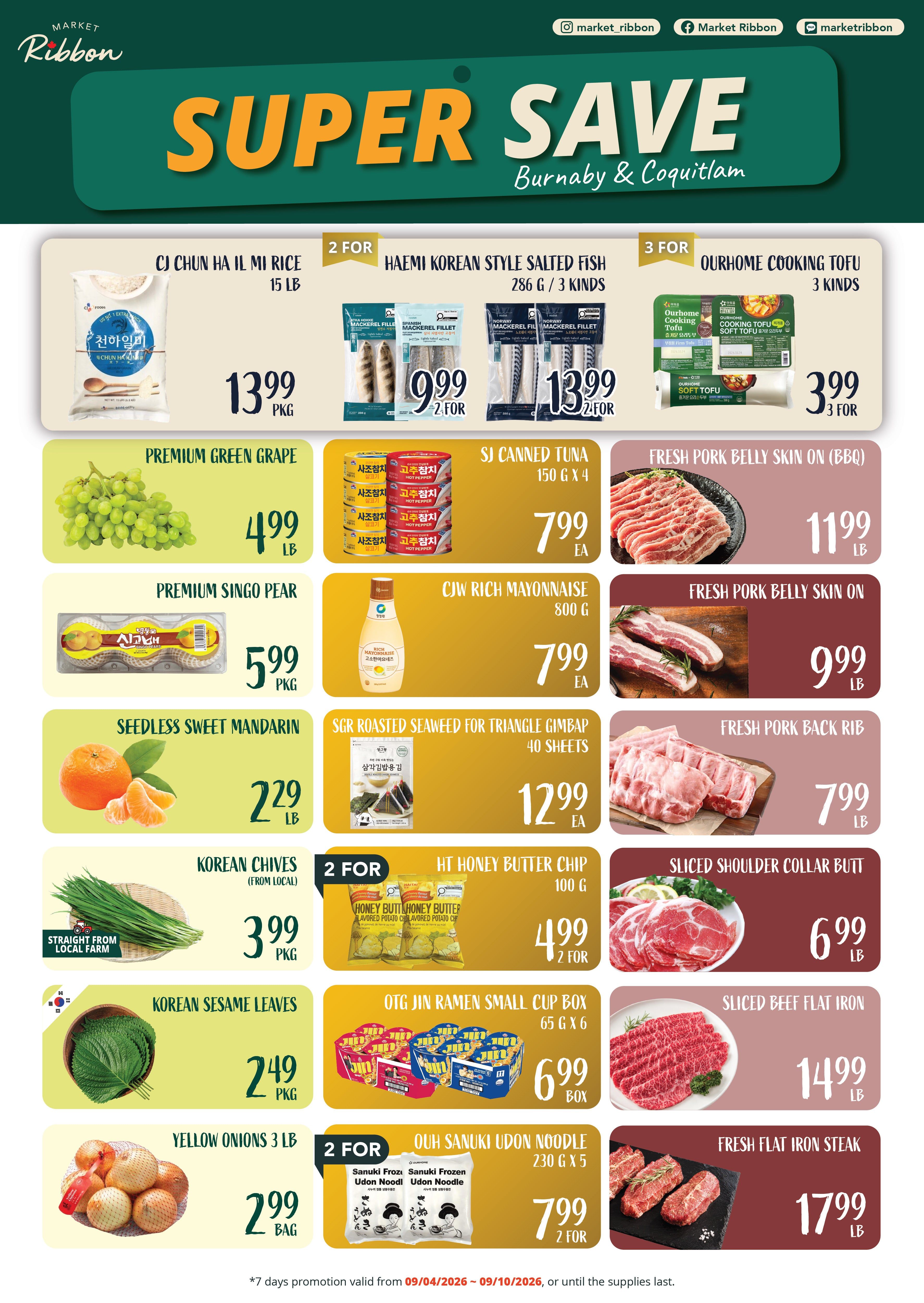 Market Ribbon Flyer September 4 to 10