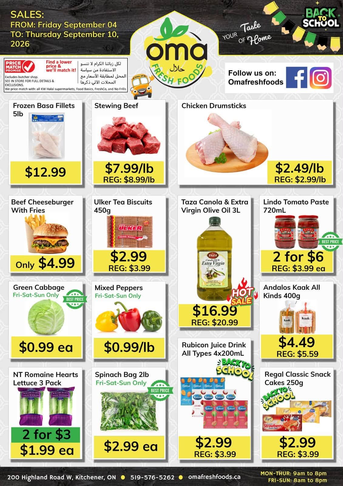 Oma Fresh Foods Flyer September 4 to 10