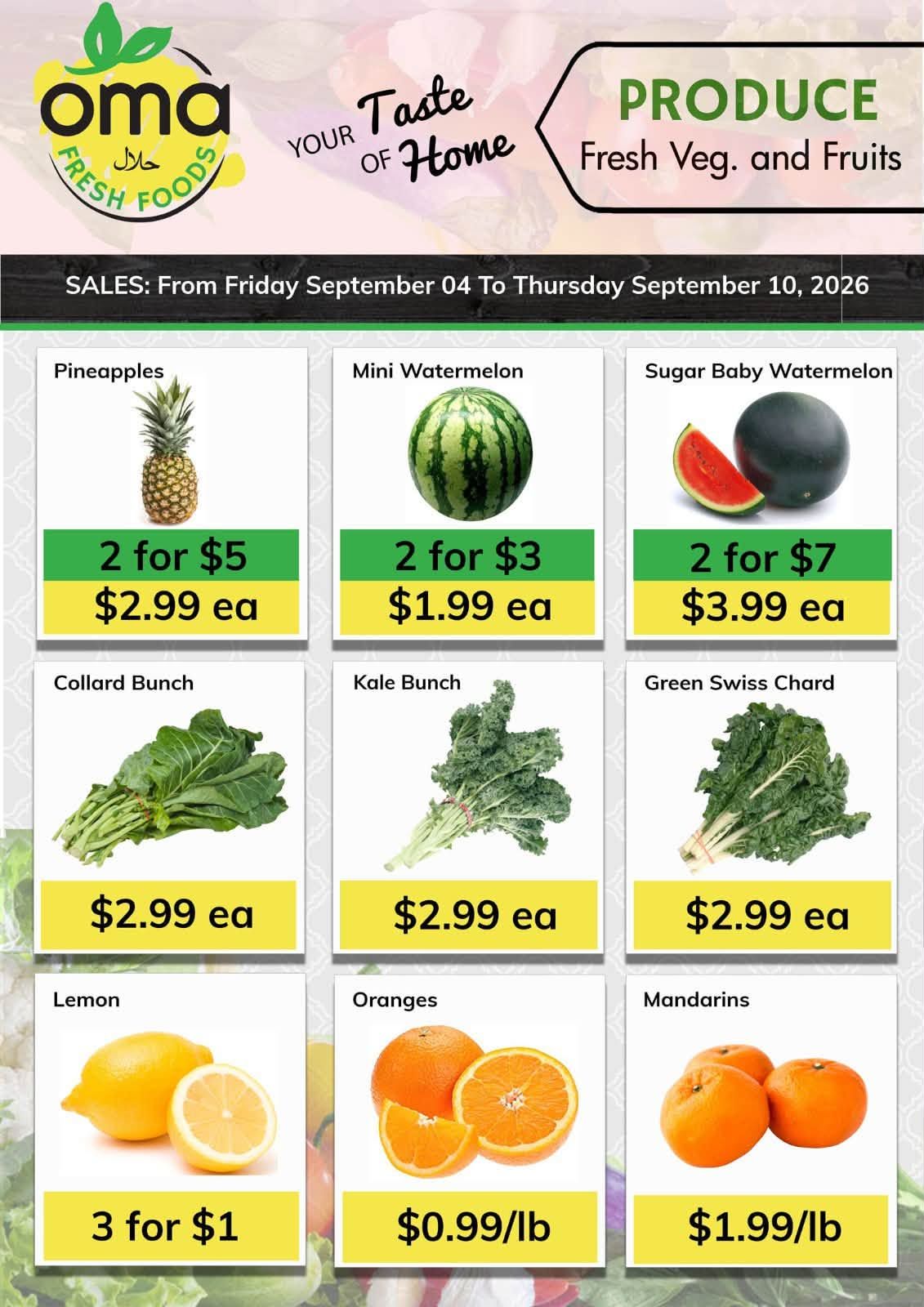 Oma Fresh Foods Flyer September 4 to 10