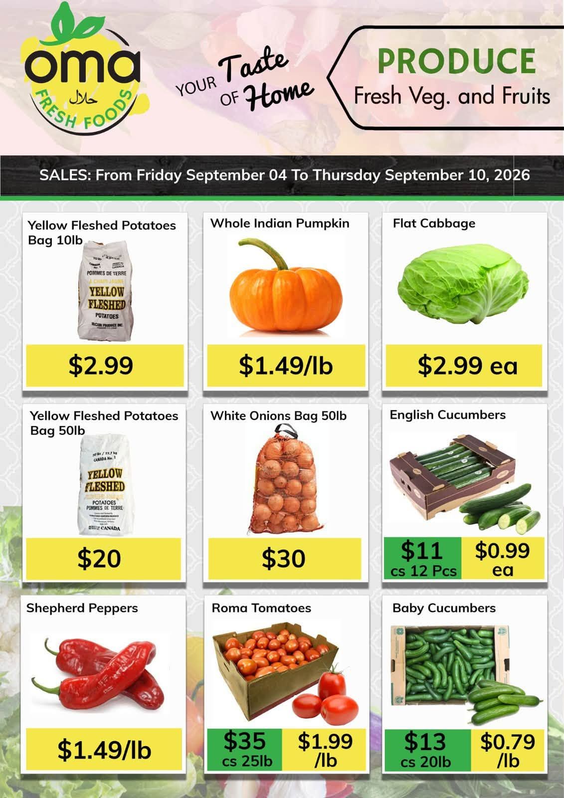 Oma Fresh Foods Flyer September 4 to 10