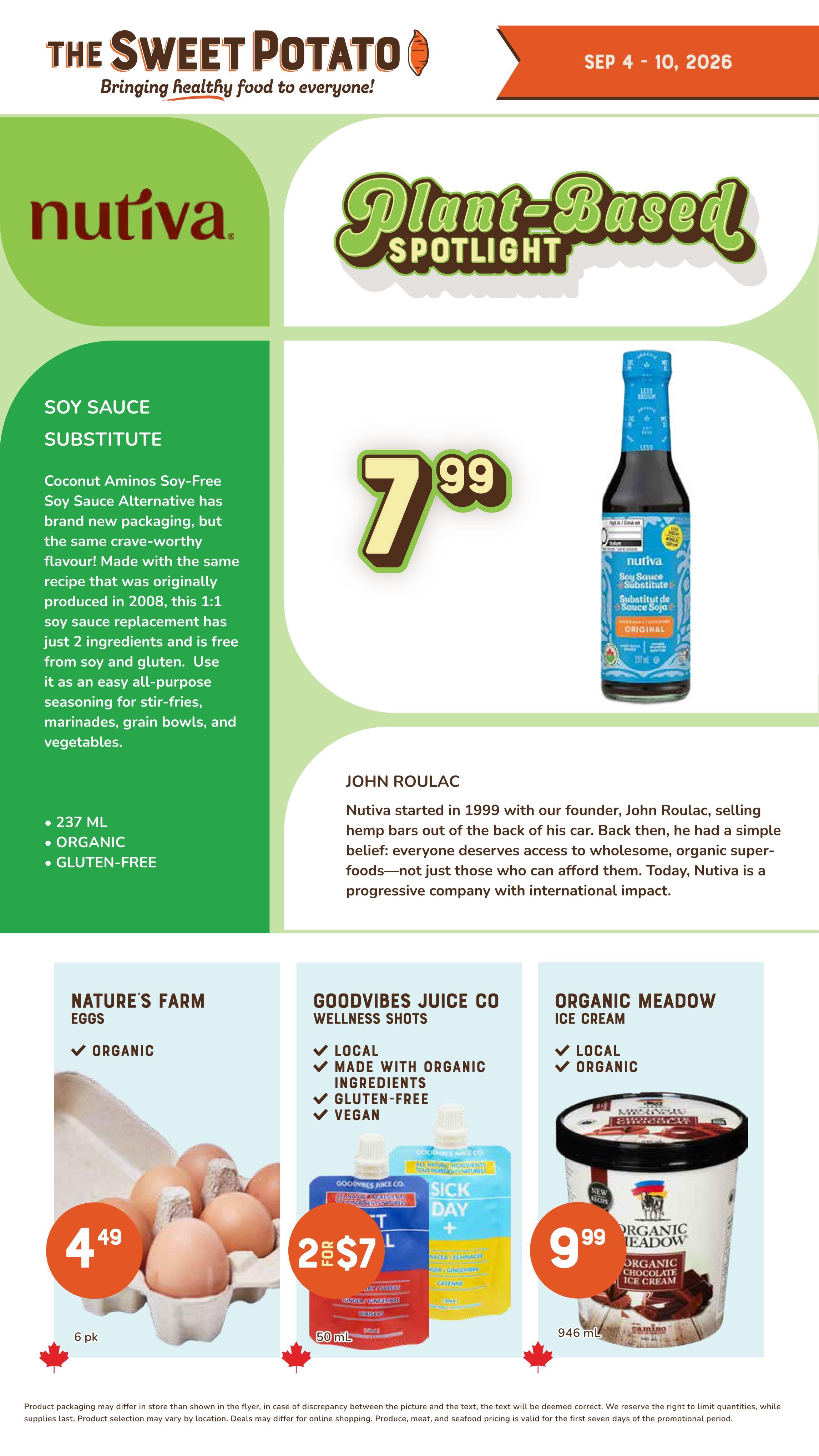 The Sweet Potato Flyer September 4 to 10