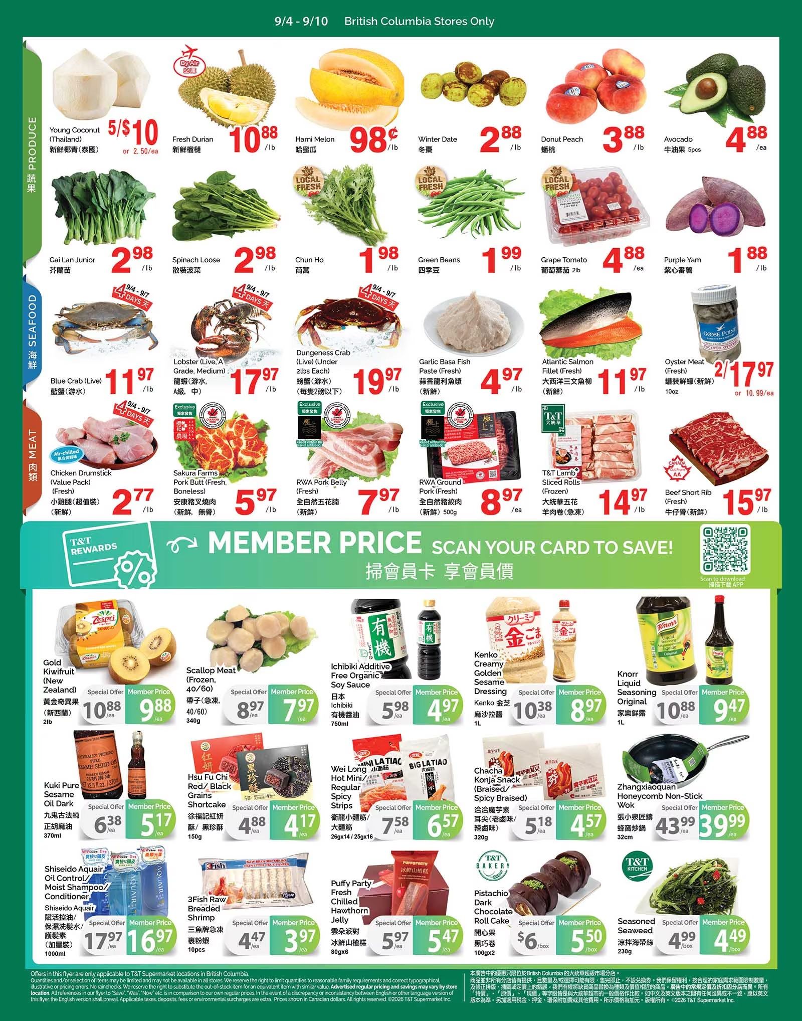 T&T Supermarket (BC) Flyer September 4 to 10