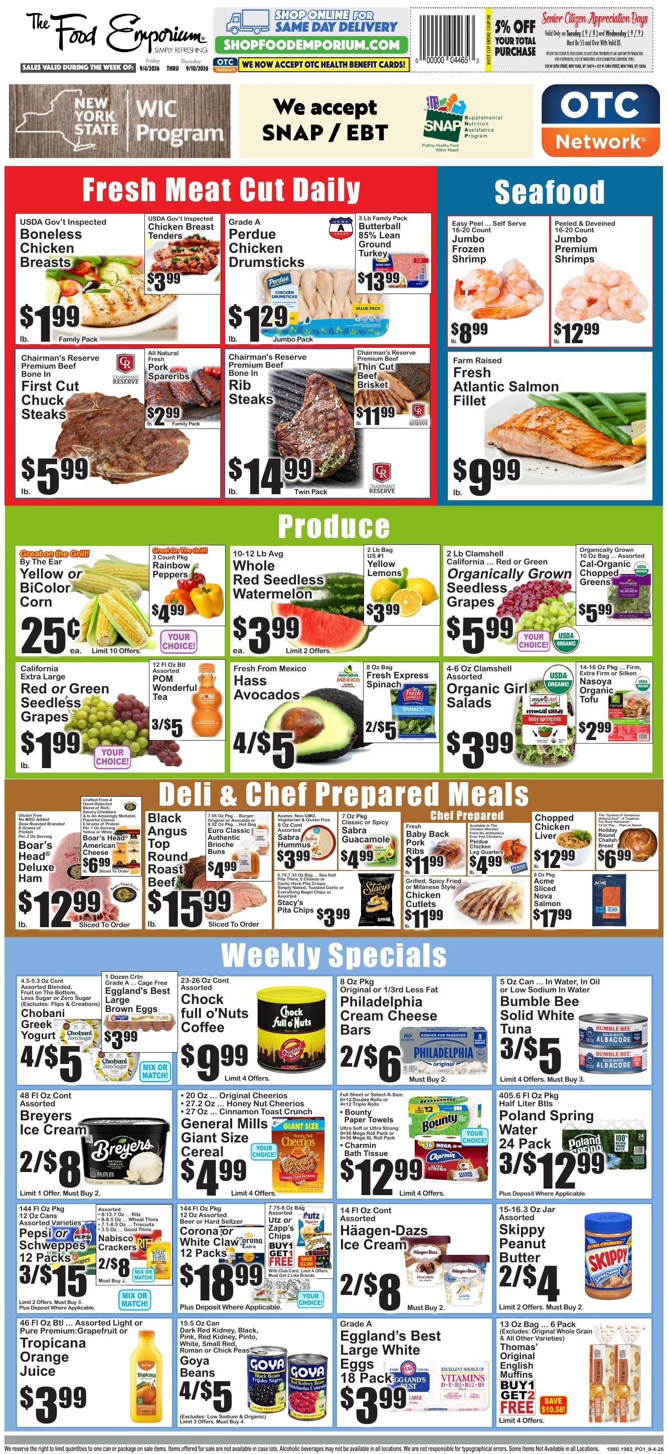 The Food Emporium Weekly Ad September 4 - 10, 2026
