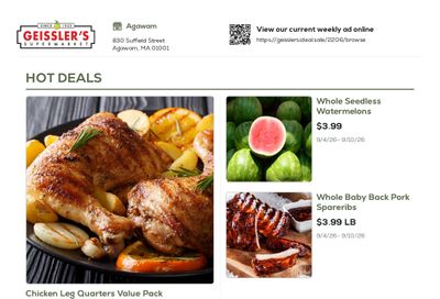 Geissler's Supermarket Weekly Ad September 4 - 10, 2026