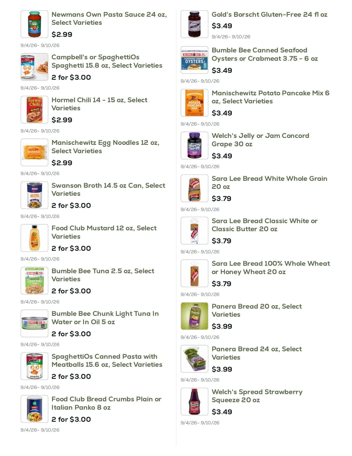Geissler's Supermarket Weekly Ad September 4 - 10, 2026