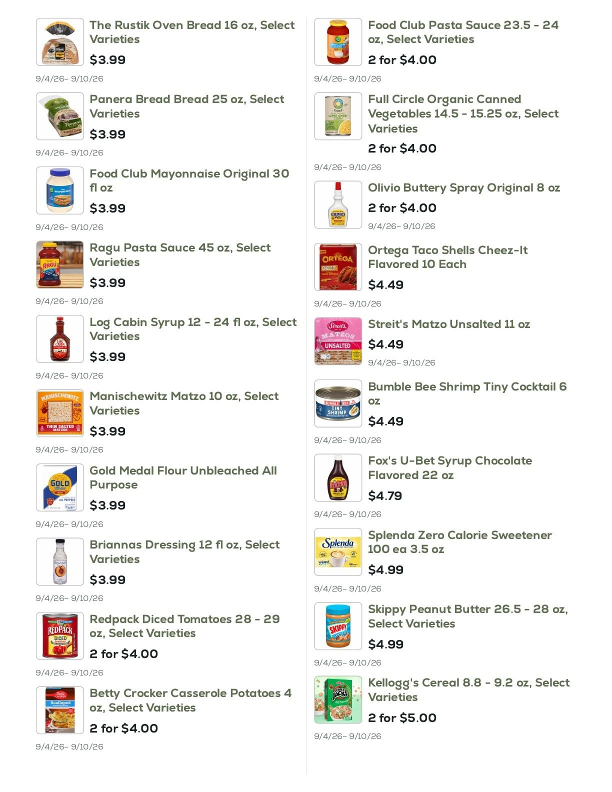 Geissler's Supermarket Weekly Ad September 4 - 10, 2026