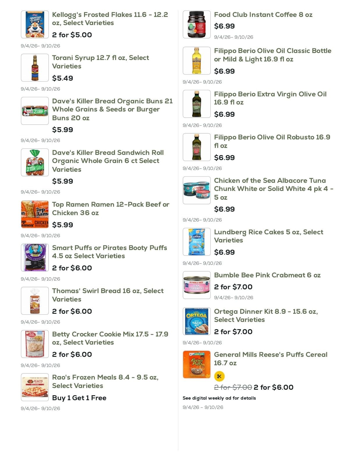 Geissler's Supermarket Weekly Ad September 4 - 10, 2026