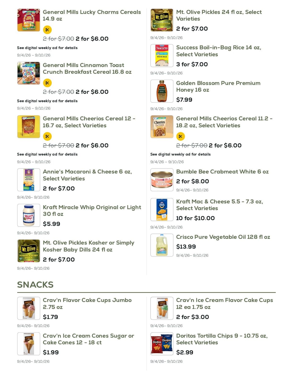 Geissler's Supermarket Weekly Ad September 4 - 10, 2026