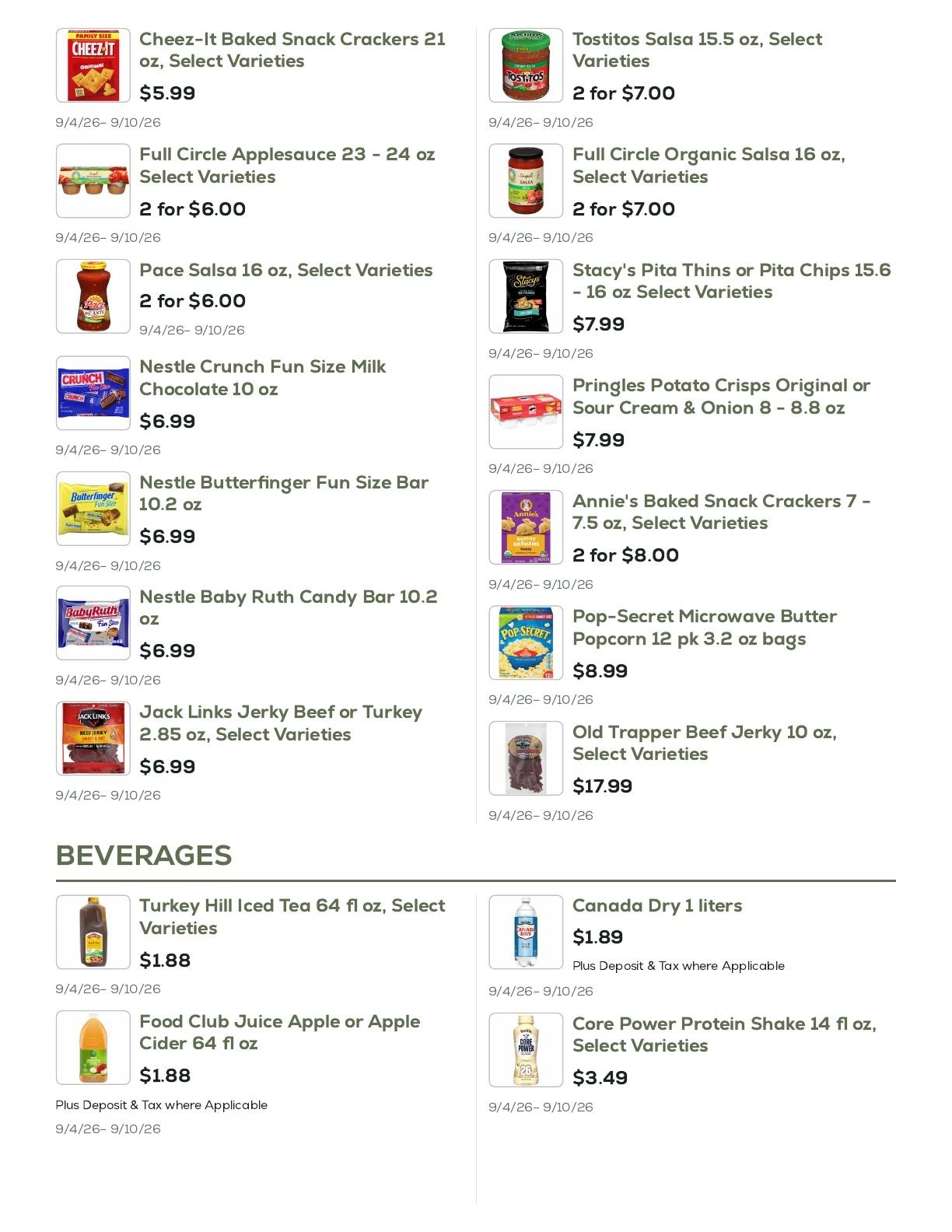 Geissler's Supermarket Weekly Ad September 4 - 10, 2026