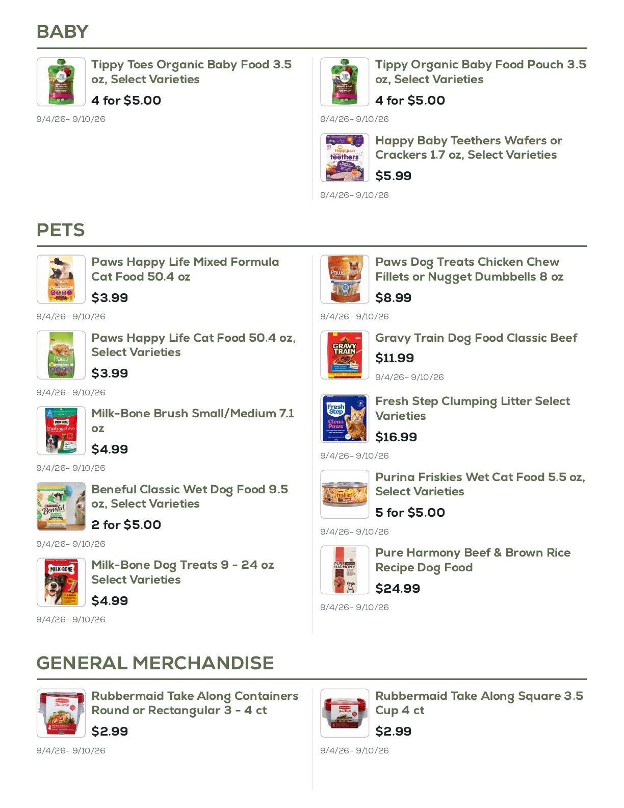 Geissler's Supermarket Weekly Ad September 4 - 10, 2026
