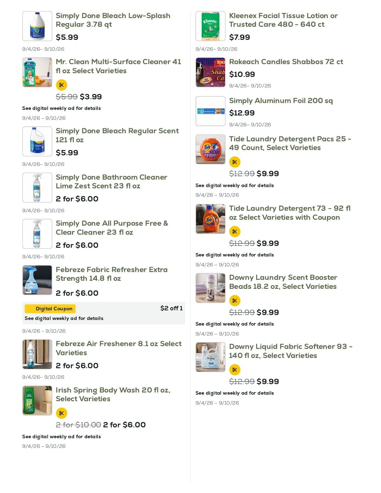 Geissler's Supermarket Weekly Ad September 4 - 10, 2026