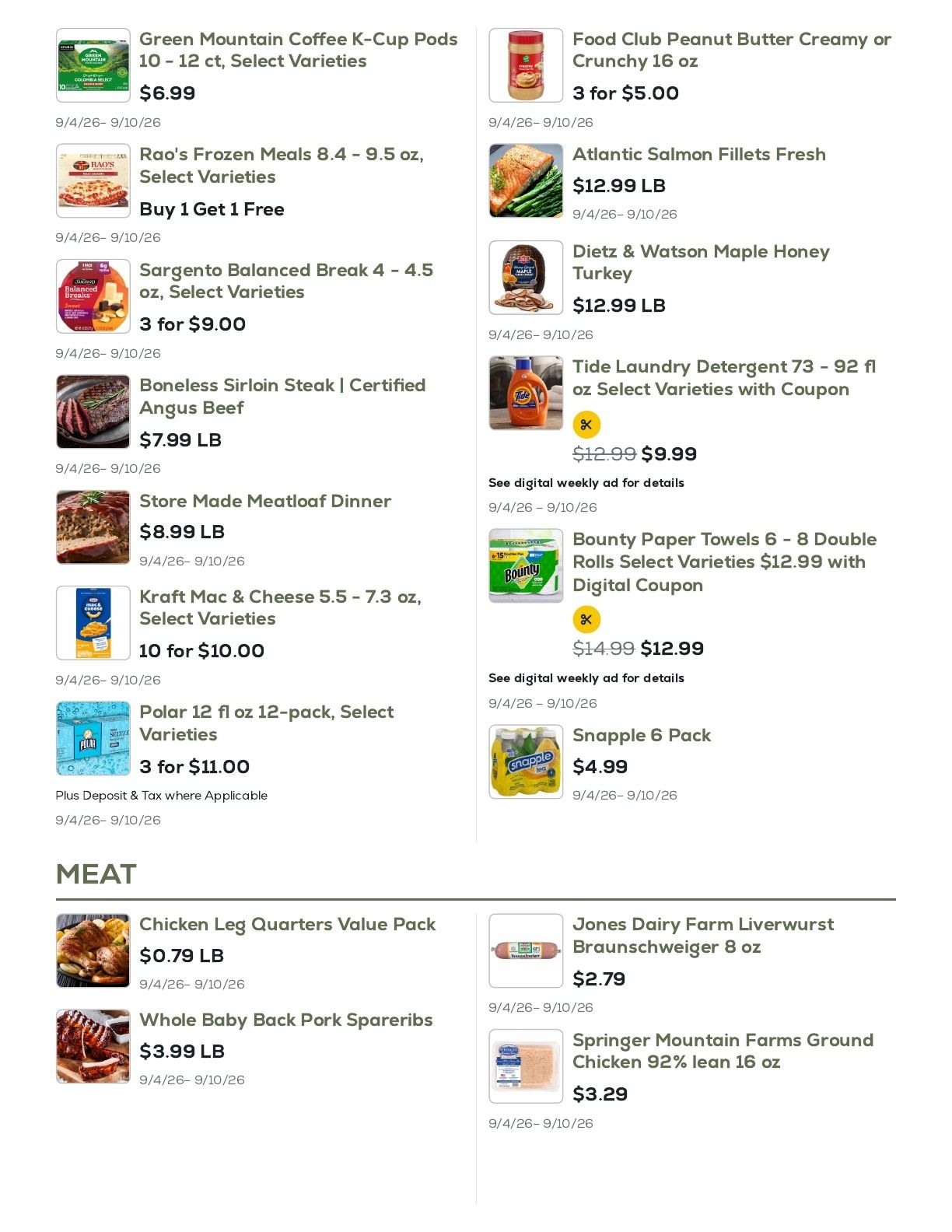 Geissler's Supermarket Weekly Ad September 4 - 10, 2026