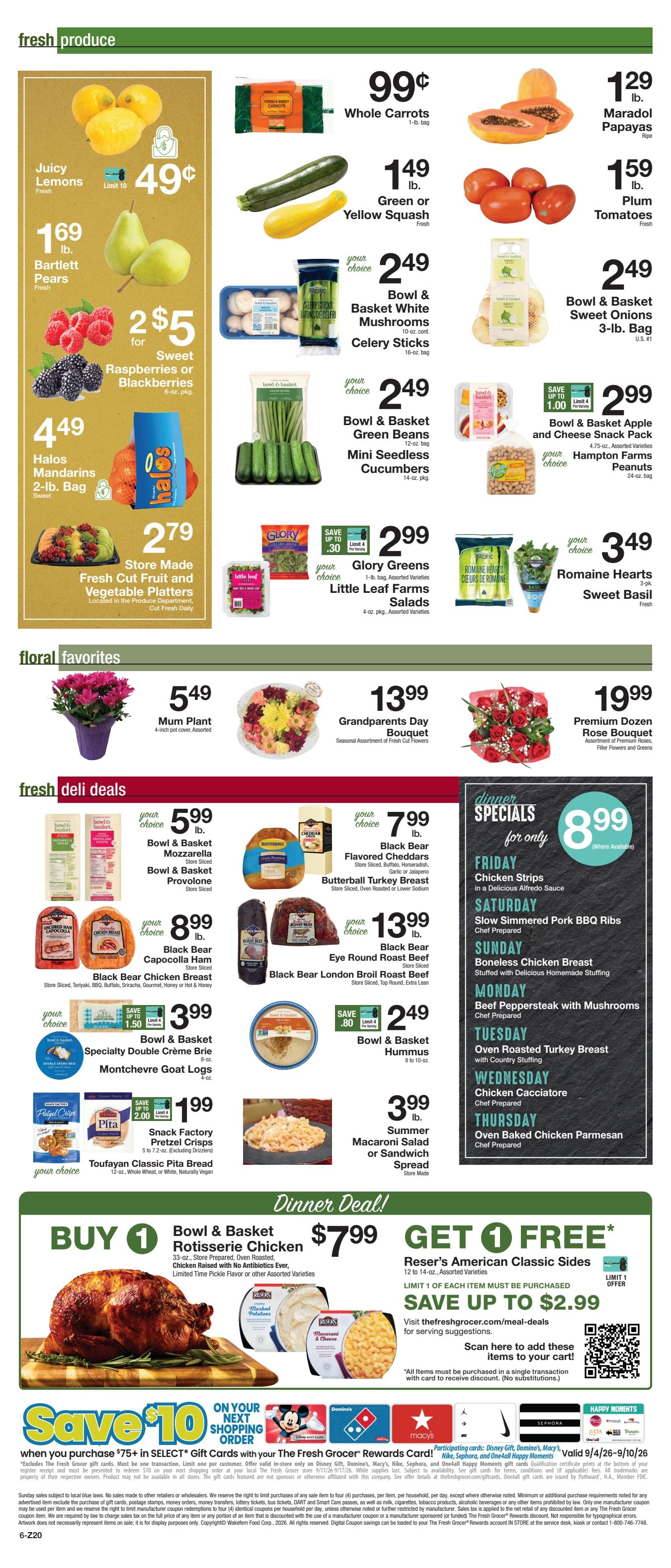 The Fresh Grocer (1880 Stefko Blvd, Bethlehem, PA) Weekly Ad September 4 - 10, 2026