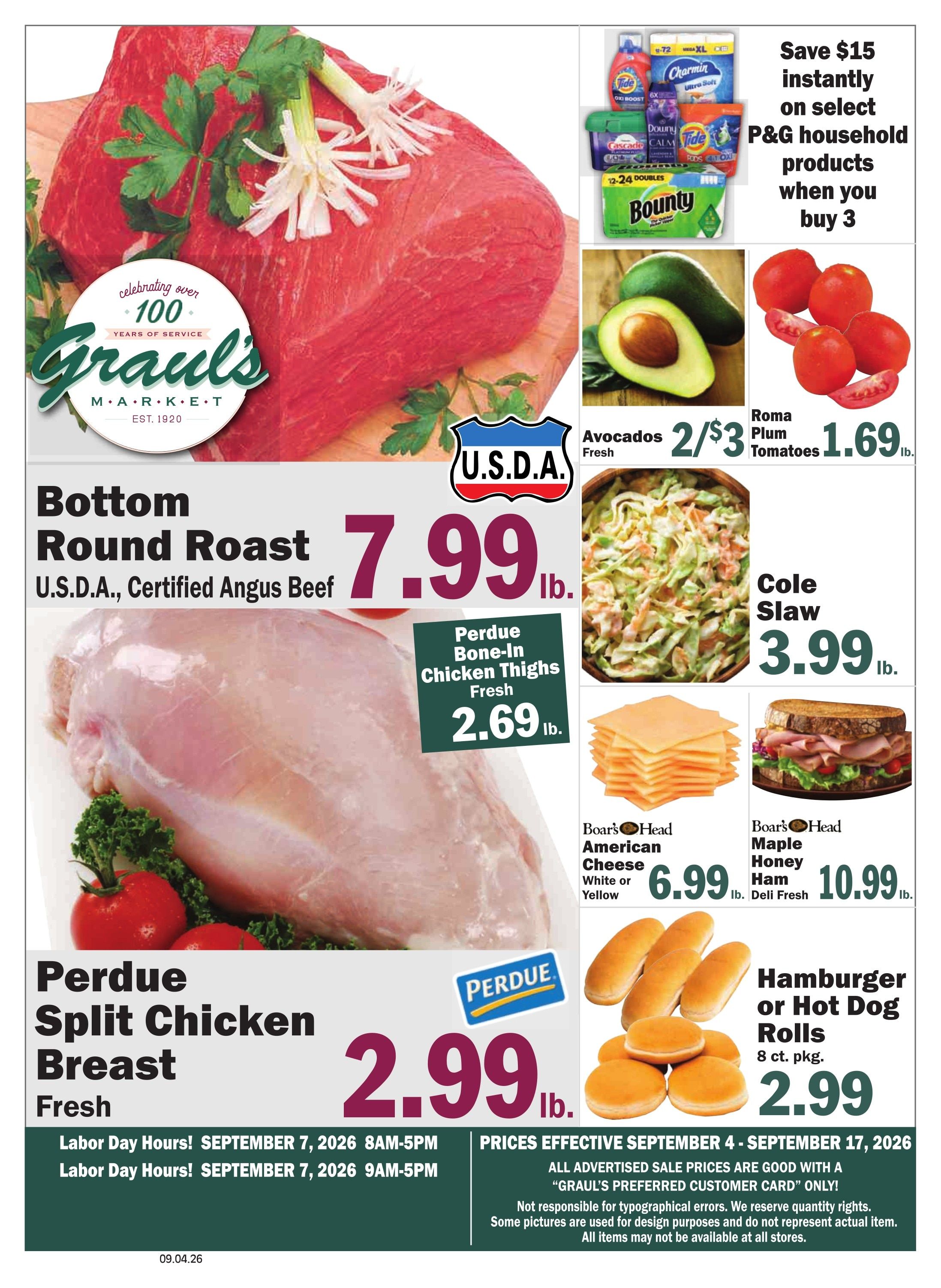 Graul's Market (Parkton, MD) Weekly Ad September 4 - 17, 2026