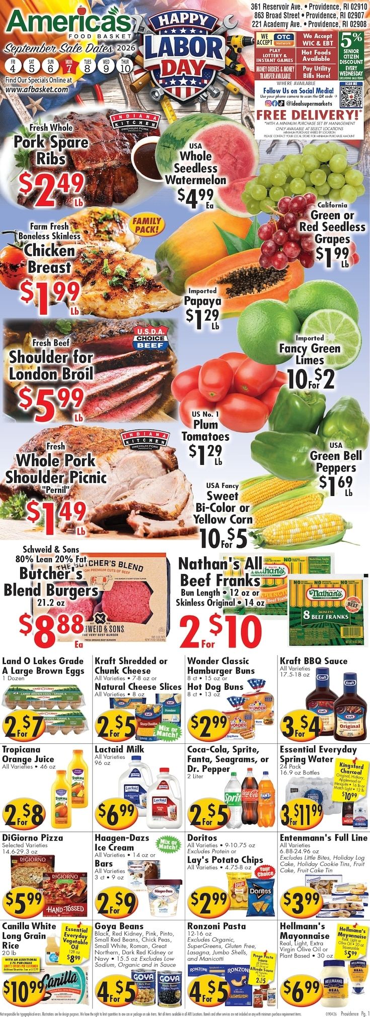 America's Food Basket (Rhode Island) Weekly Ad September 4 - 10, 2026