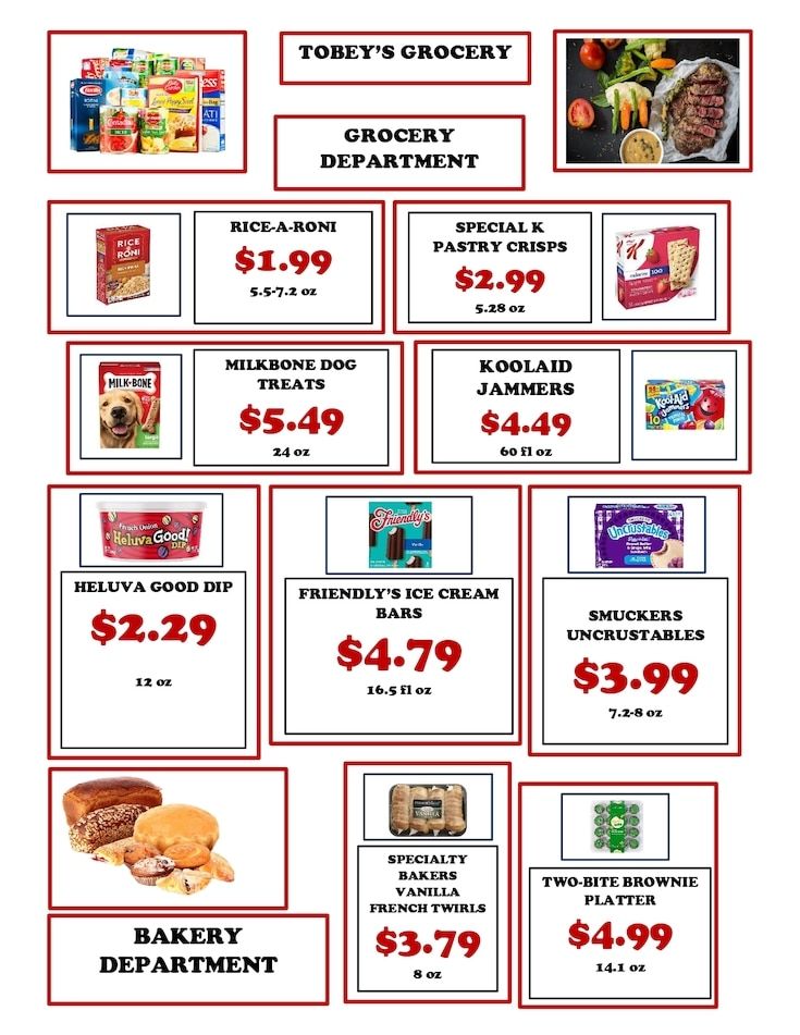 Tobey's Grocery Weekly Ad September 4 - 10, 2026