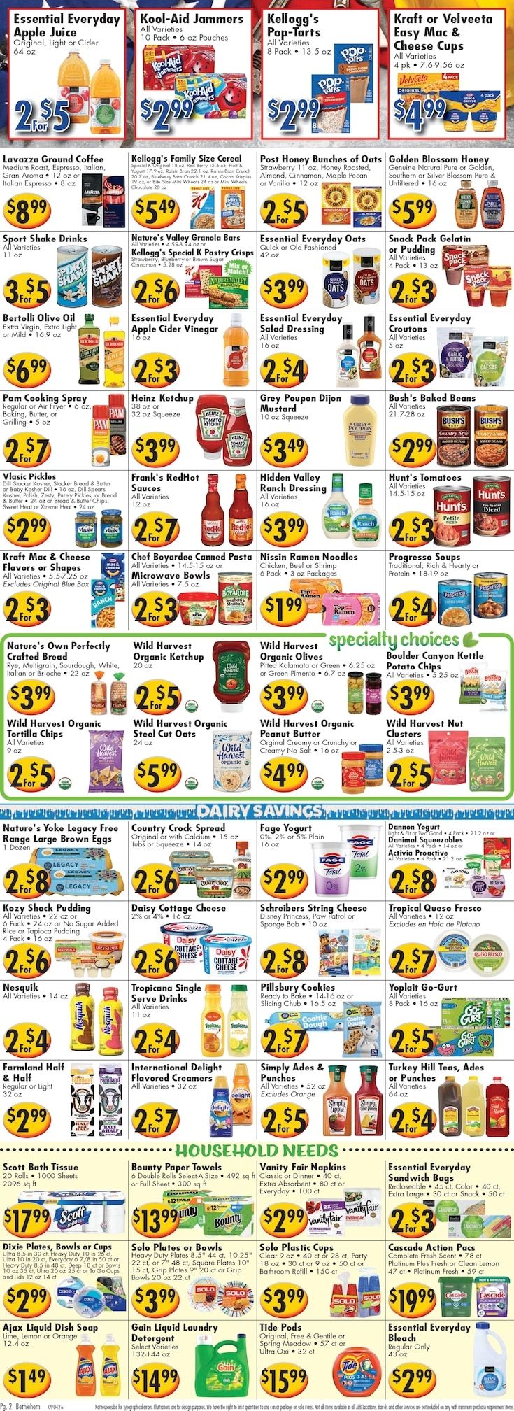 Ideal Food Basket (Bethlehem, PA) Weekly Ad September 4 - 10, 2026