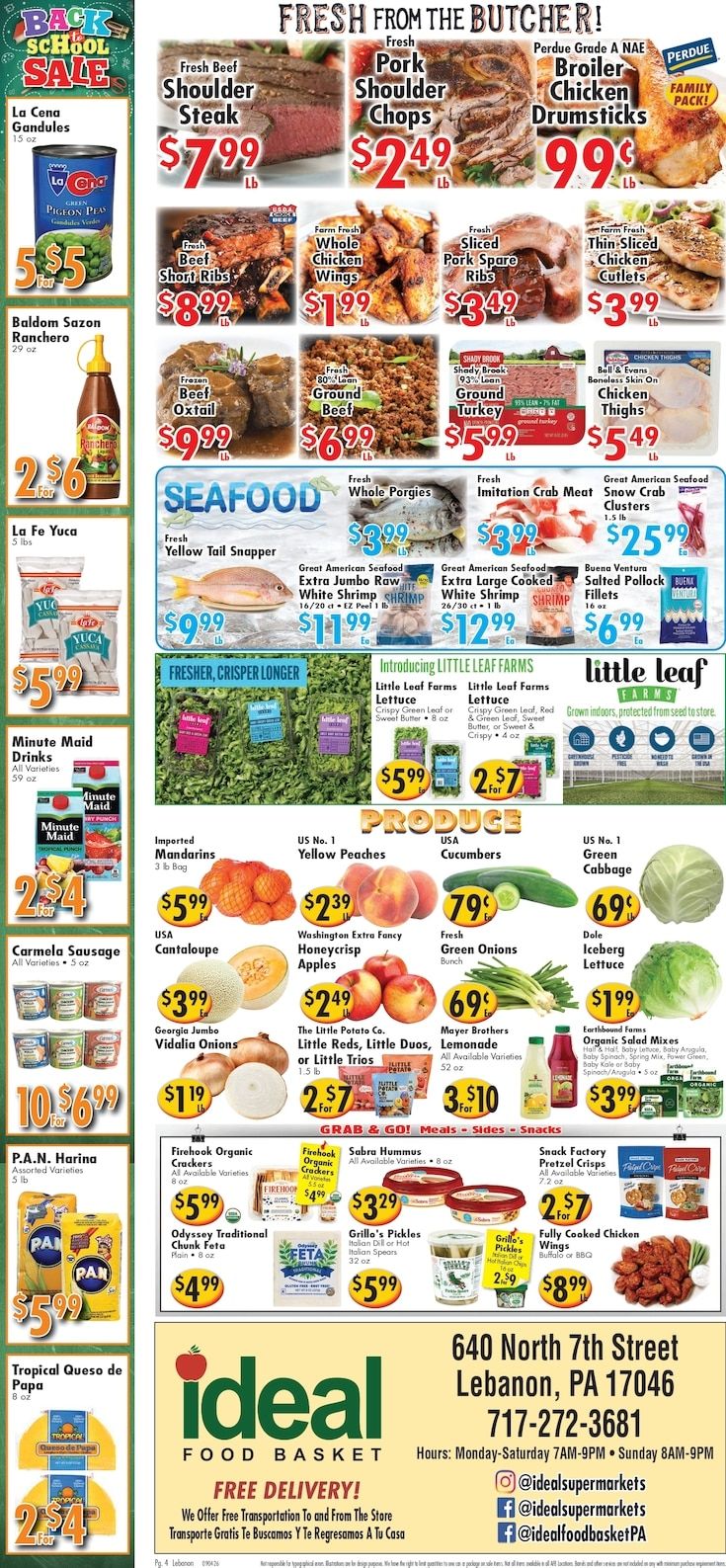 Ideal Food Basket (Lebanon, PA) Weekly Ad September 4 - 10, 2026