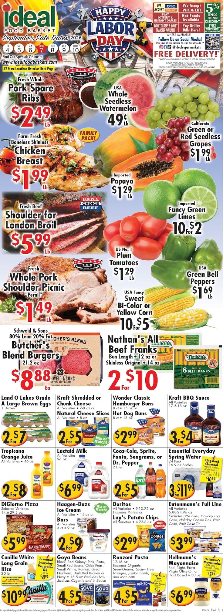 Ideal Food Basket (New Jersey, New York) Weekly Ad September 4 - 10, 2026