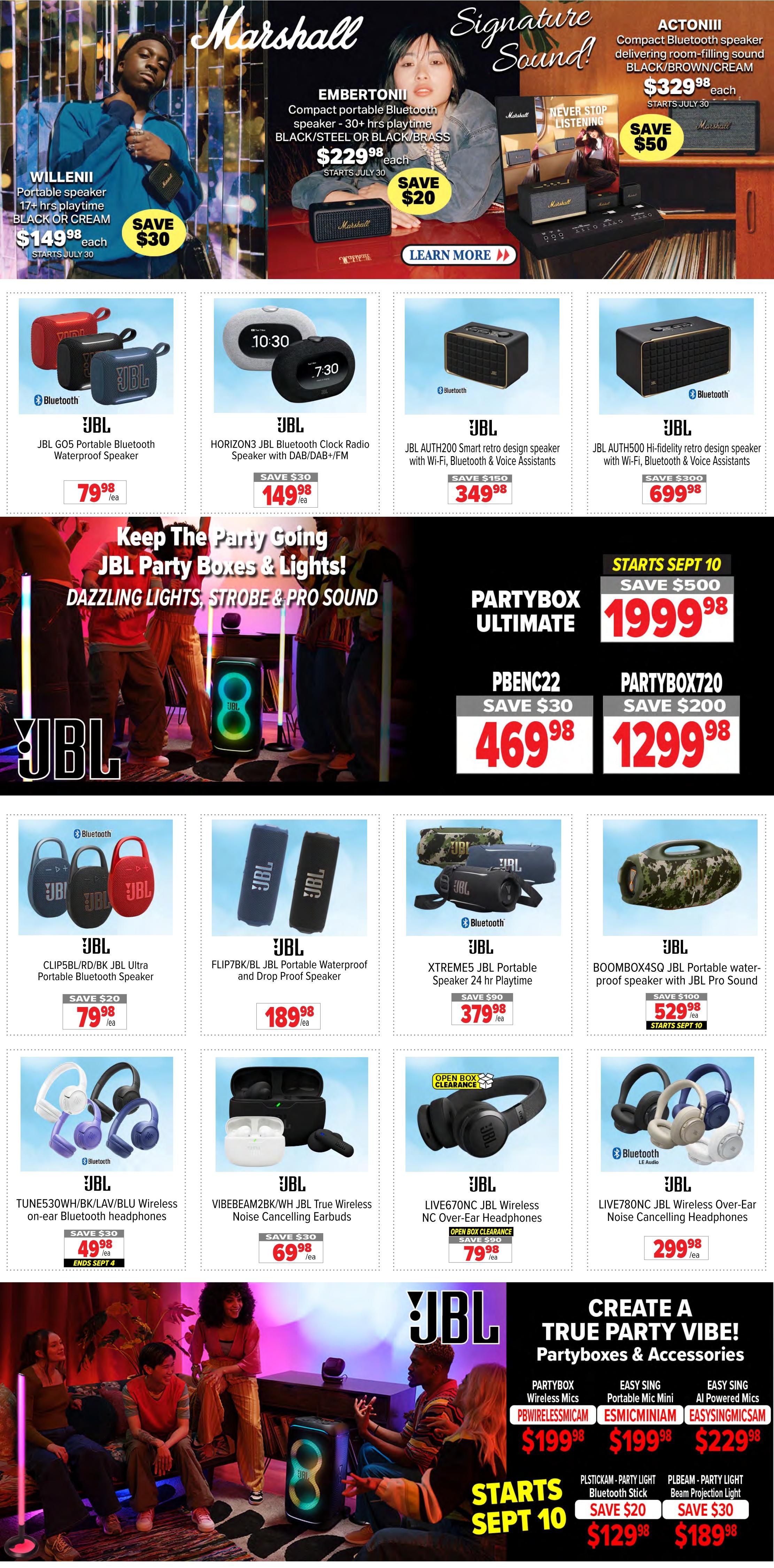 2001 Audio Video Flyer September 4 to 10