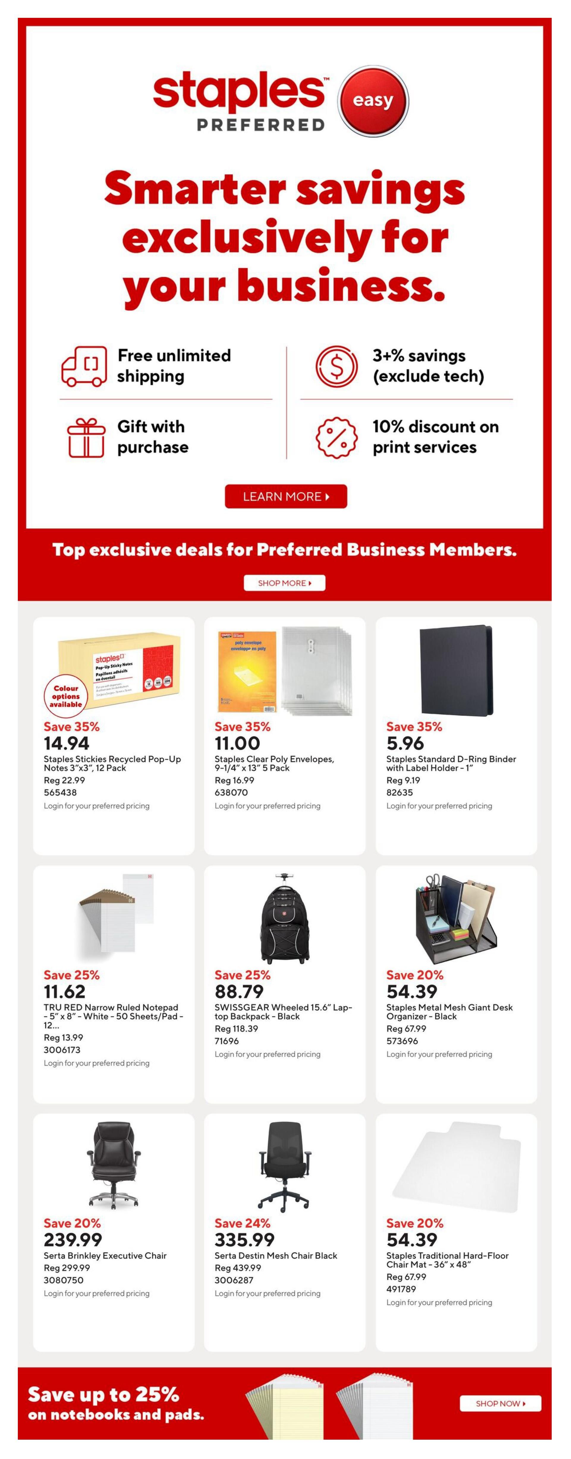 Staples Flyer September 4 to 10