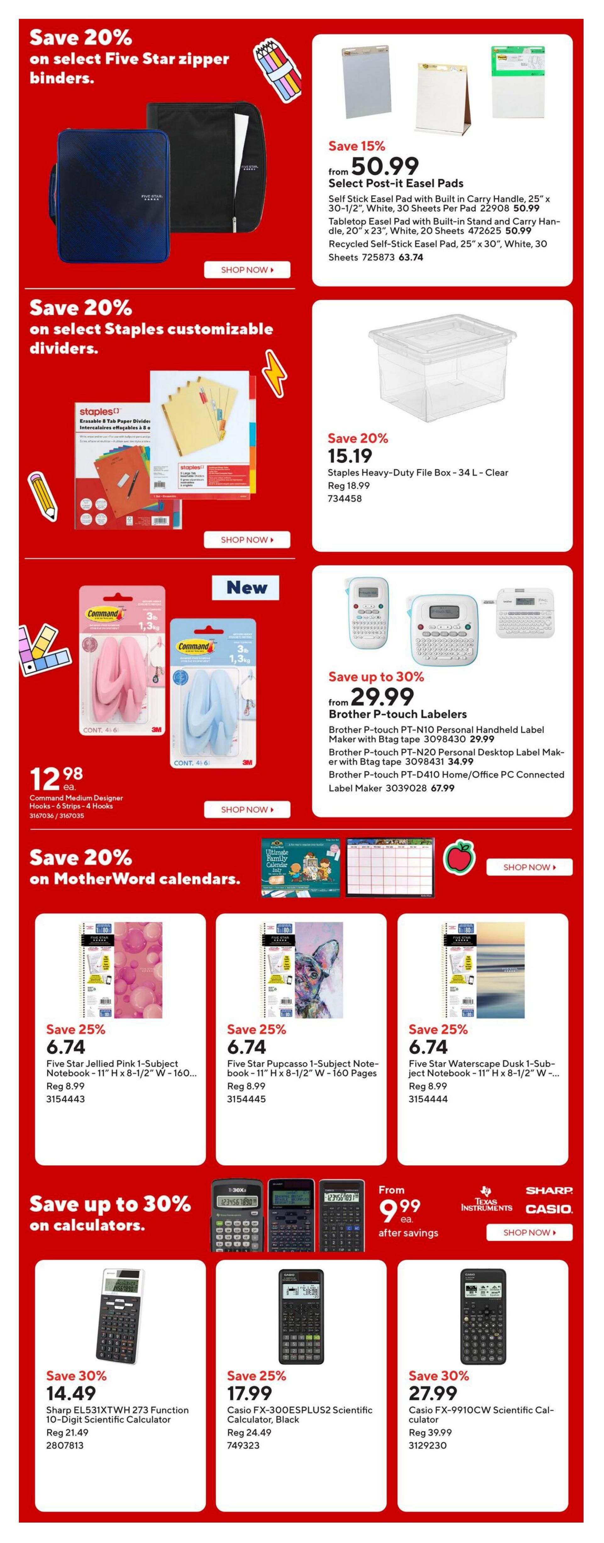 Staples Flyer September 4 to 10