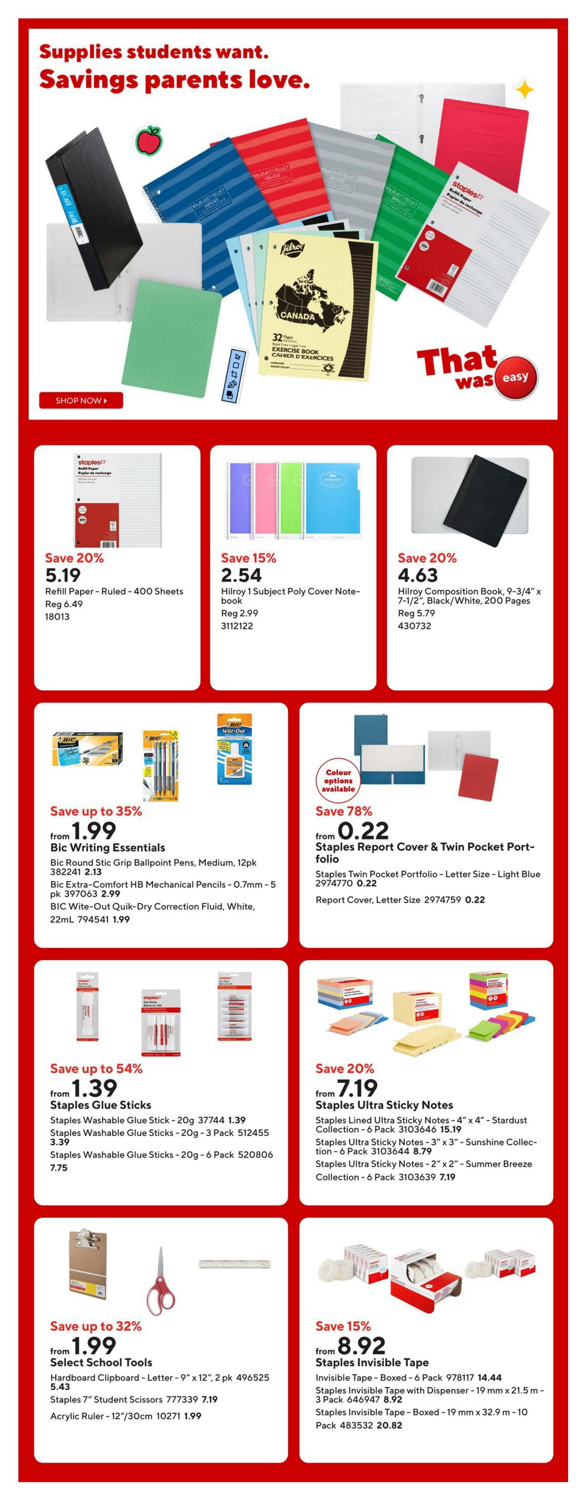 Staples Flyer September 4 to 10