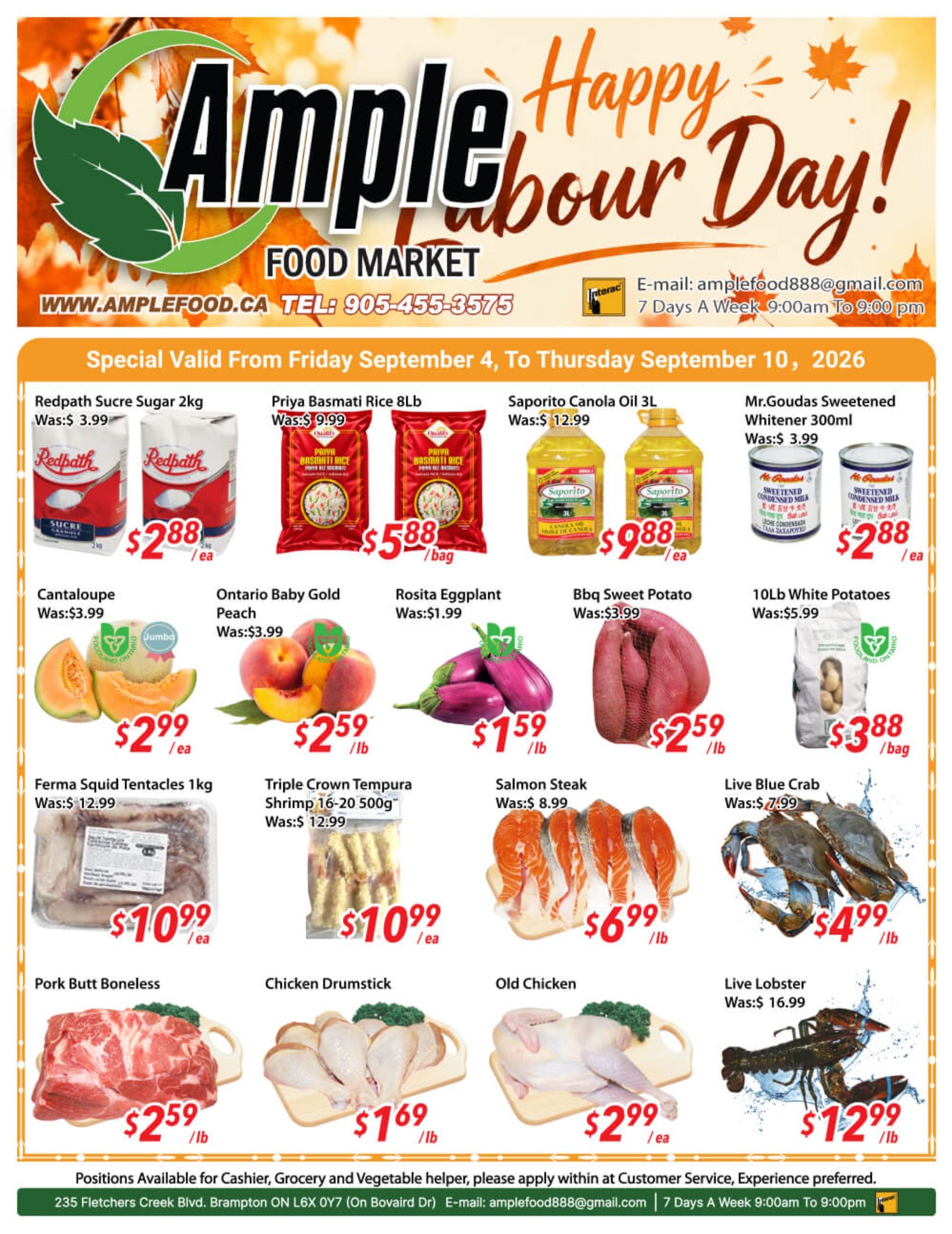 Ample Food Market (Brampton) Flyer September 4 to 10