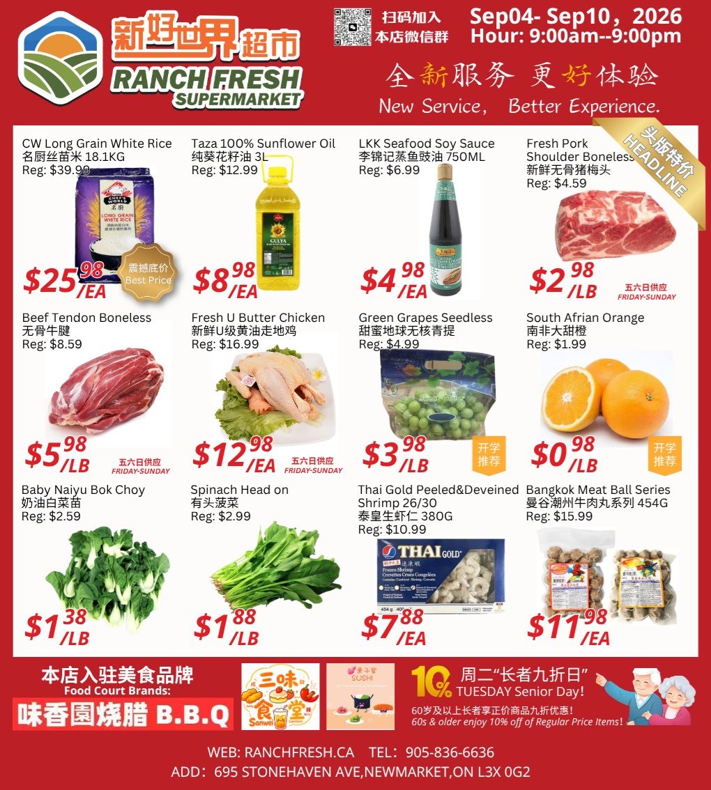 Ranch Fresh Supermarket Flyer September 4 to 10
