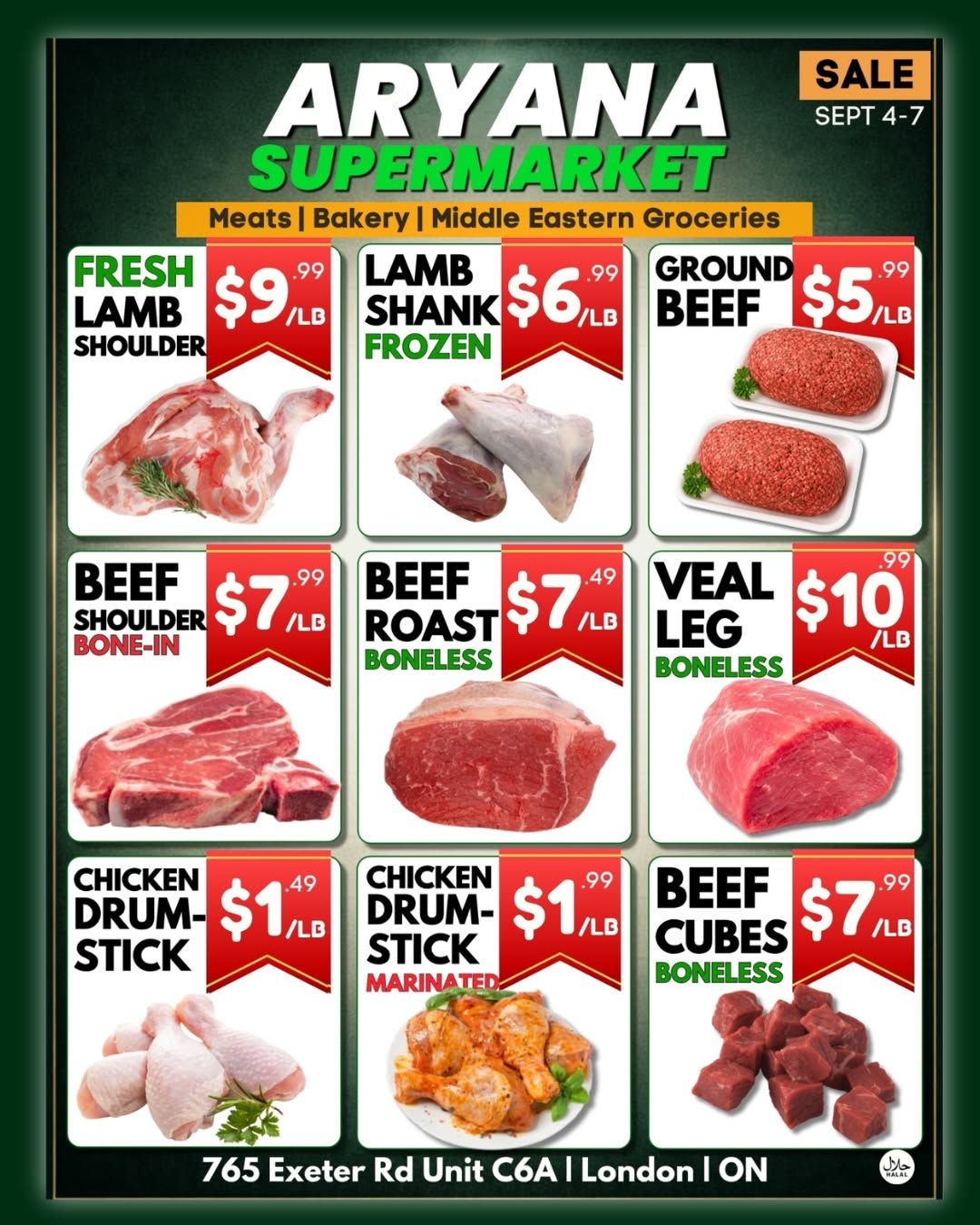 Aryana Supermarket (London) Flyer September 4 to 7