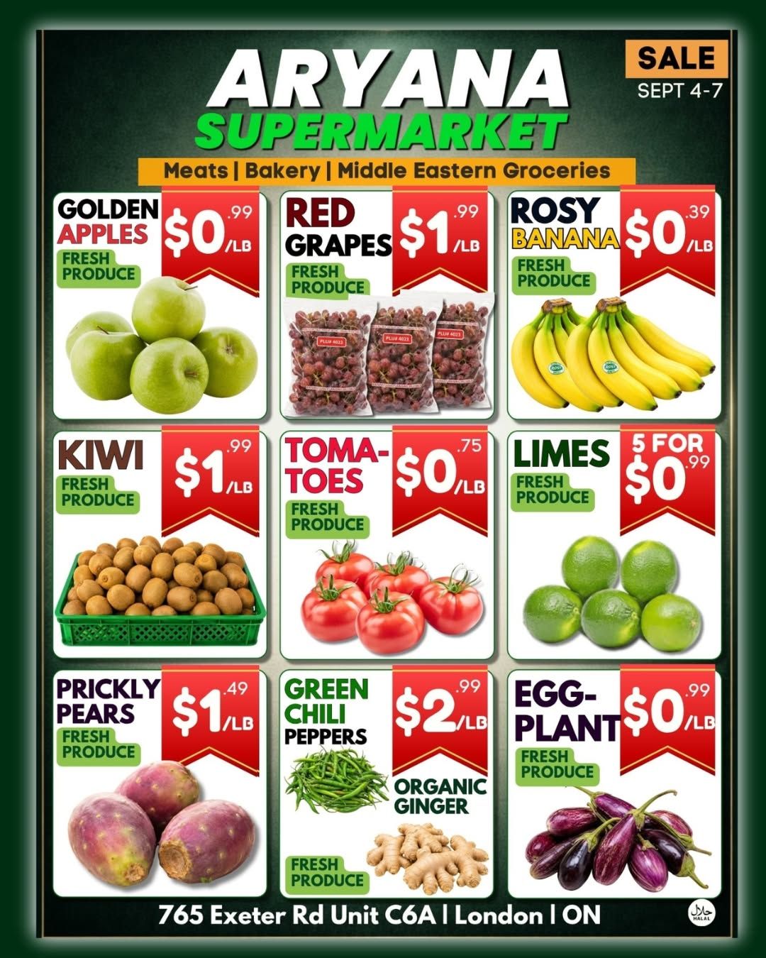 Aryana Supermarket (London) Flyer September 4 to 7